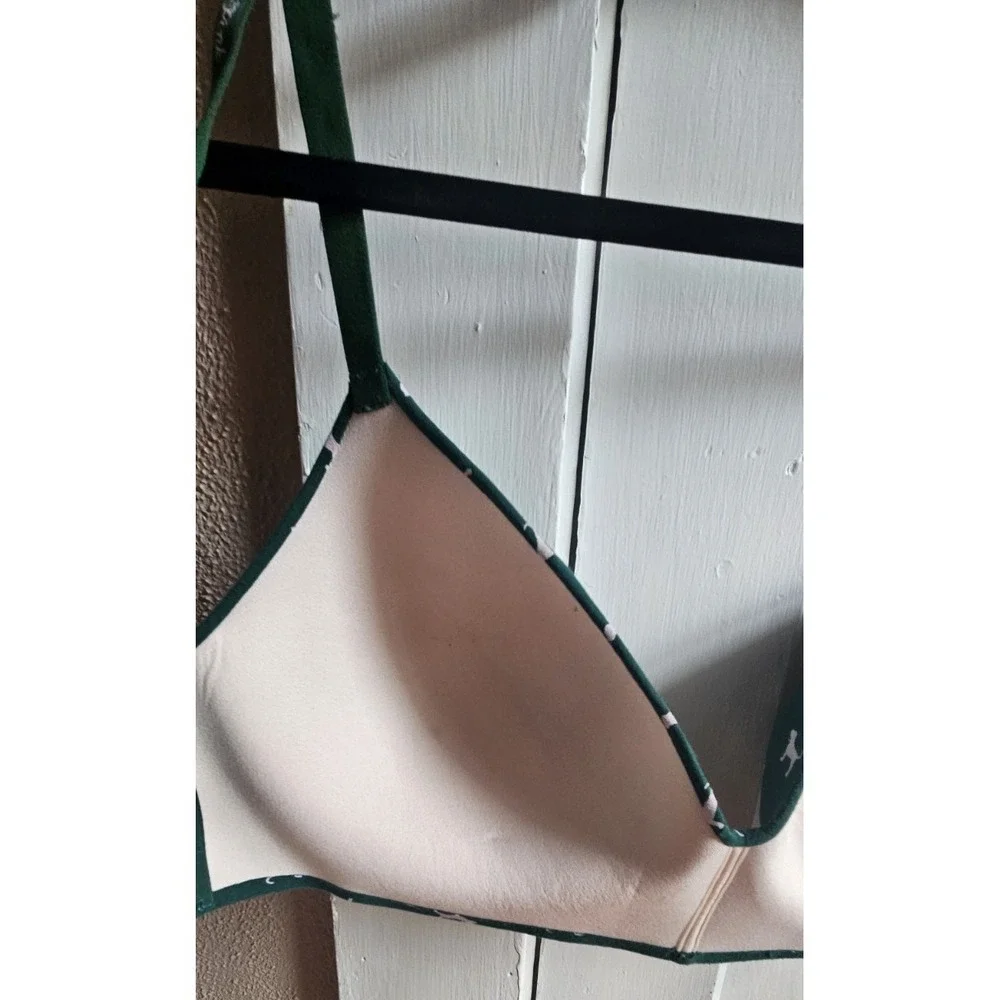 Victoria's Secret PINK everywhere Push-Up bra jaguar green dog print 38DD